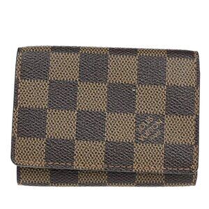 AUTHENTICITY GUARANTEED LOUIS VUITTON Carte De Vistie card Case Damier Ebene